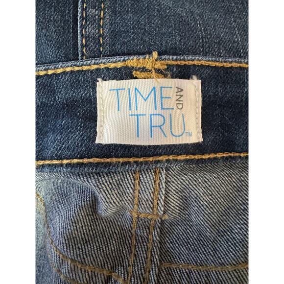 Upcycled Long Denim Skirt with Kantha Patches and Ruffle Hem | Size 16 - Picture 10 of 15